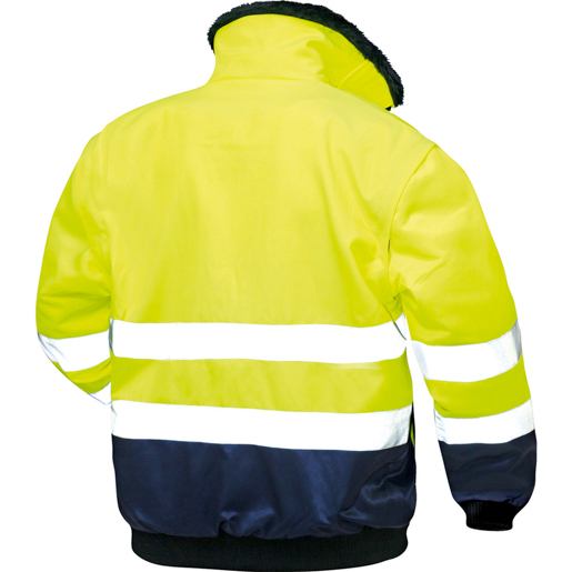 WD NORWAY-Pilotenjacke GUNNAR Gr.S fluoresz.gelb, marine abgesetzt #23648